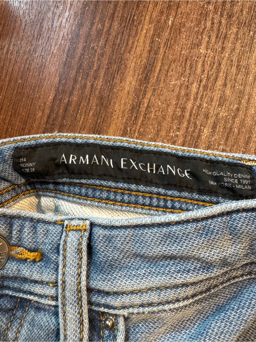 Armani Exchange Men’s Skinny Jeans — Light Blue - Picture 2 of 5